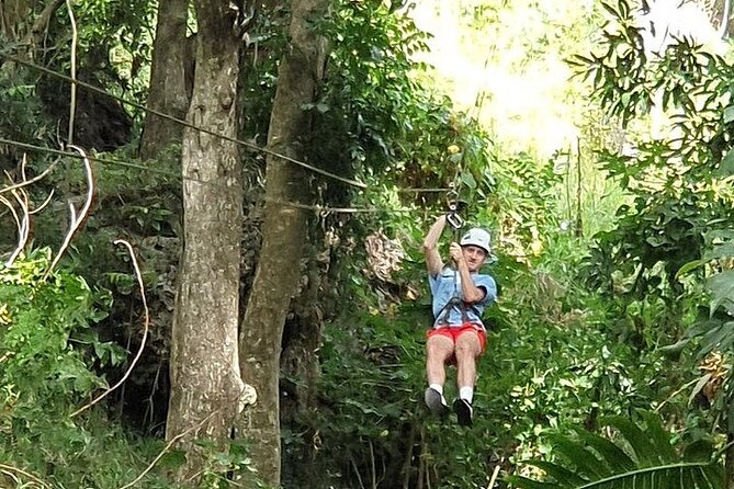 16 Lines Zipline, Cave and Mud Spa Combo Tour with Lunch in Fiji - Sixteen lines above Momi