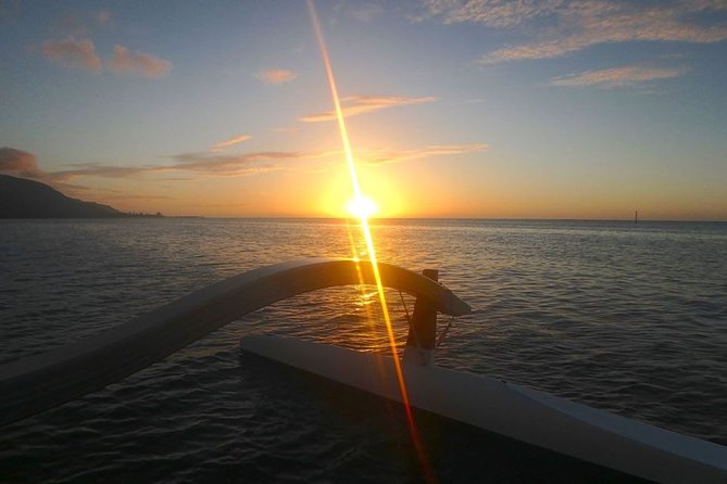 2-hour Private Sunset Cruise - The Polynesian canoe is the main attraction