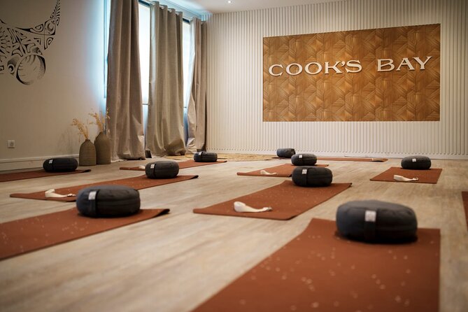 Air-conditioned studio yoga class at Cooks Bay Hotel and Suites - Key points