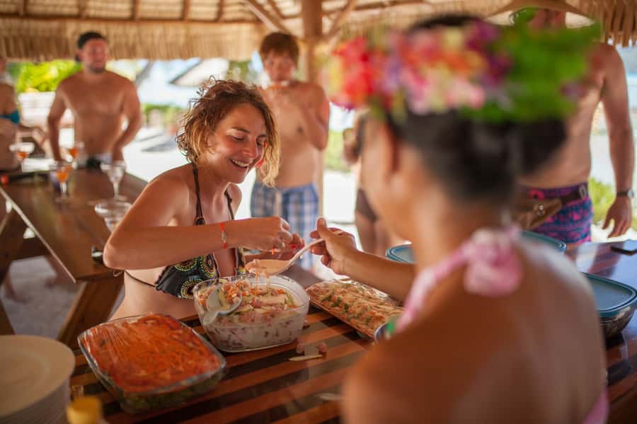 Bora Bora Luxury Tour and Beach Picnic - The motu picnic with Mt. Otemanu behind you
