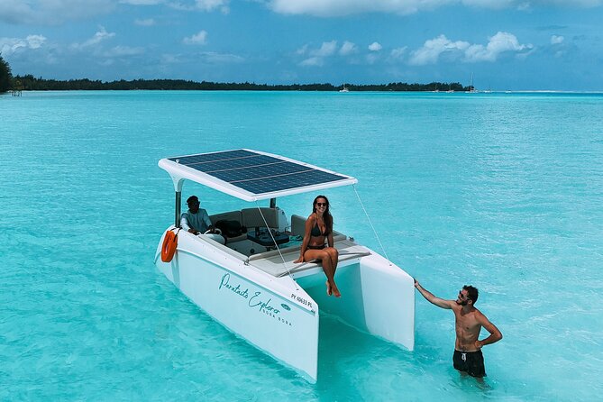 Bora Bora Private Solar Boat Experience - The sandbank, about 30 minutes of calm