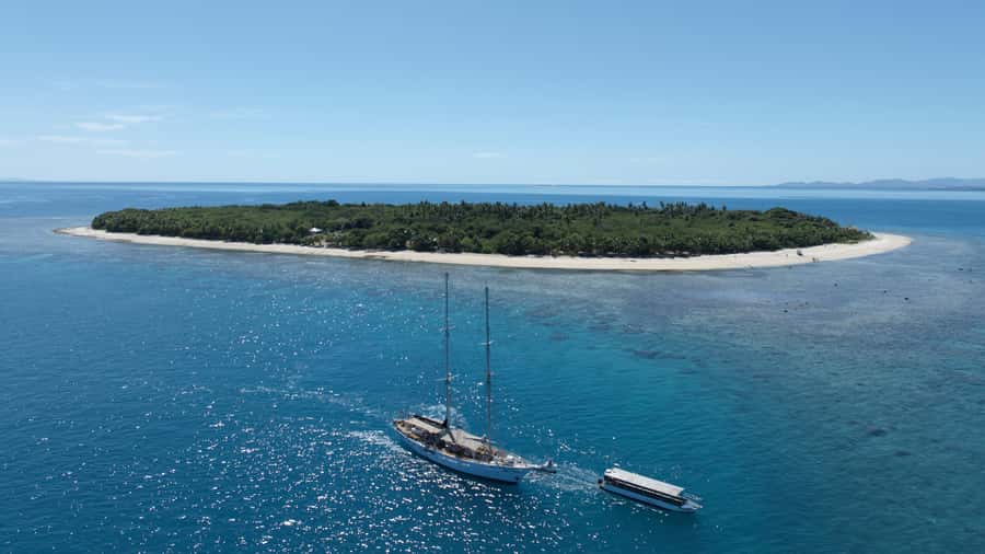Fiji: Captain Cook Cruises - Island & Reef Day Trip - Arriving at Kadavu Lailai