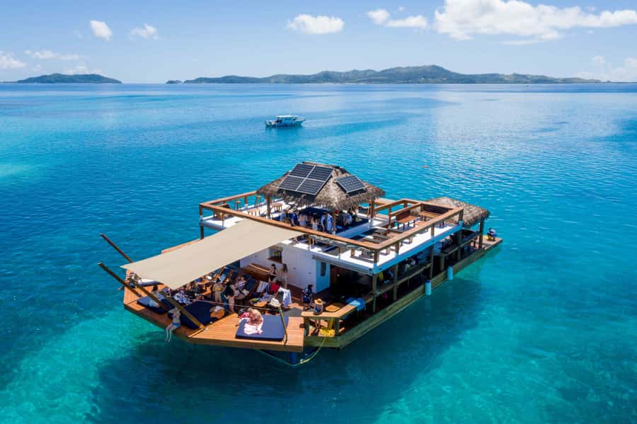 Fiji: Cloud 9 Floating Bar and Pizzeria Day Trip - The boat ride from Port Denarau