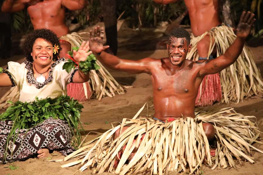 Fiji: Sunset River Cruise & Island Fire Dance Experience - Fire walking before the main show
