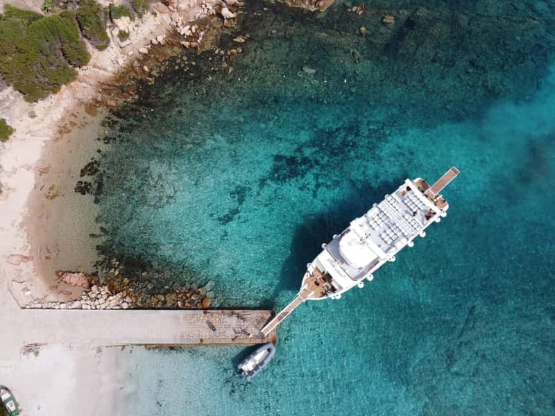 From Palau: 4 stops boat tour to La Maddalena archipelago - Spargi and the best swimming scenery