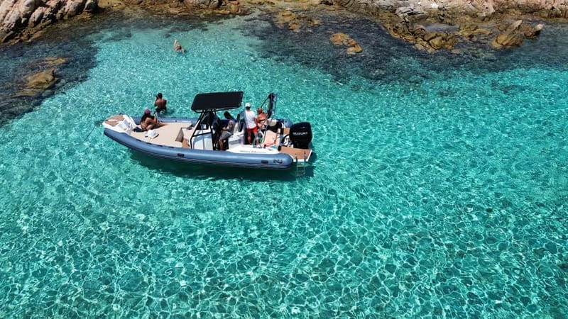 From Palau: Maddalena National Park Boat tour - Cala Corsara: the first proper swim
