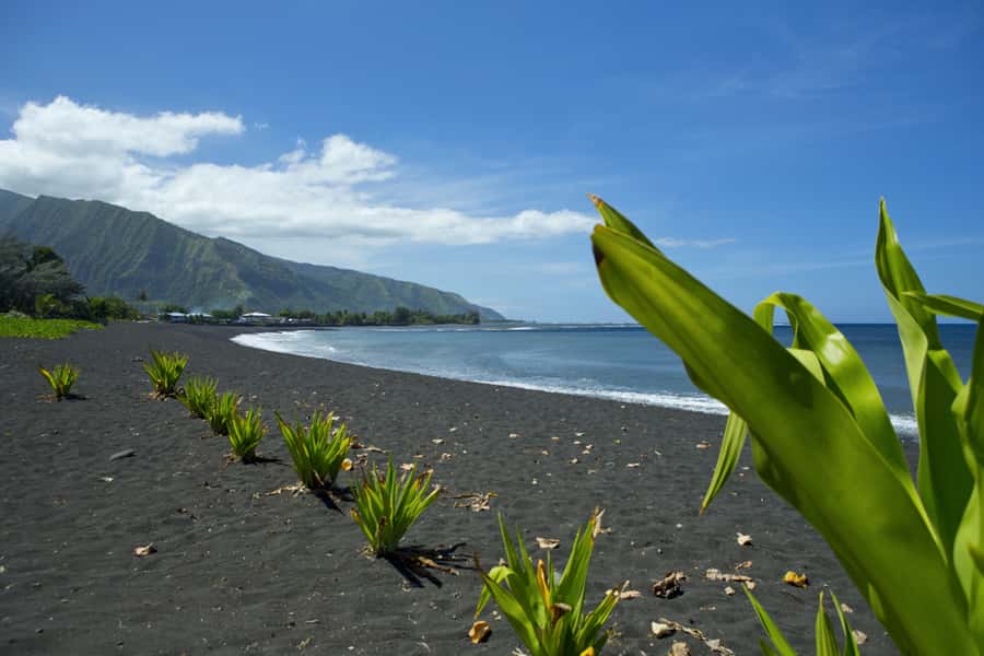 From Papeete: Tahiti Highlights Full-Day Private Tour - Taharuu shows Tahiti in black sand and surf