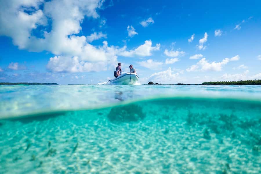 From Tahiti: Tetiaroa Island Tour by Sailing Catamaran - Snorkeling along the reef