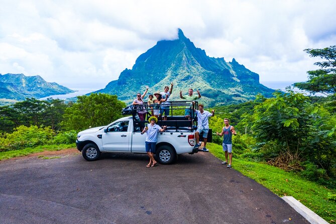 Moorea Aito 4WD Safari Tour - Half day - Standing among the marae ruins