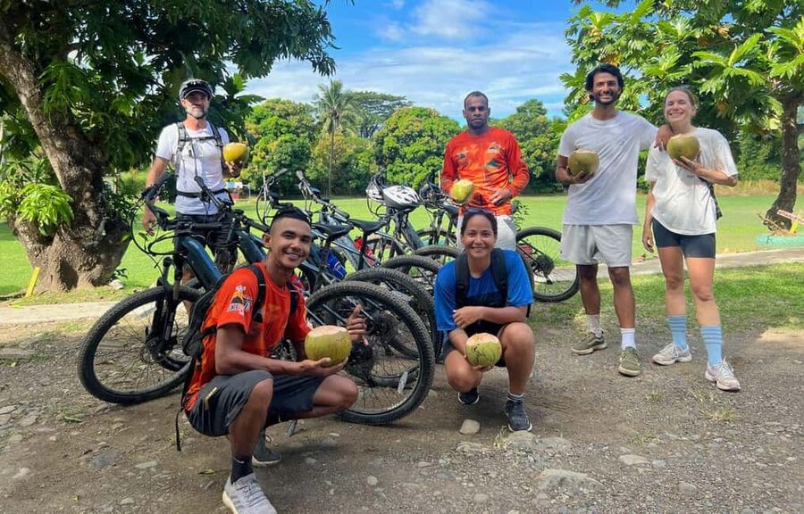 Off-road E-bike Tour with Local Guides - Riding the gravel roads above Nadi