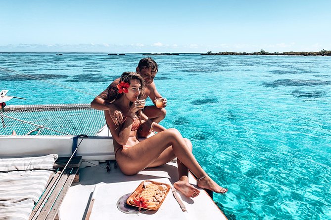 PRIVATE Half Day Tour : Moorea Snorkeling & Sailing on a Catamaran named Taboo - Fruit, juice, water, and the drinks question