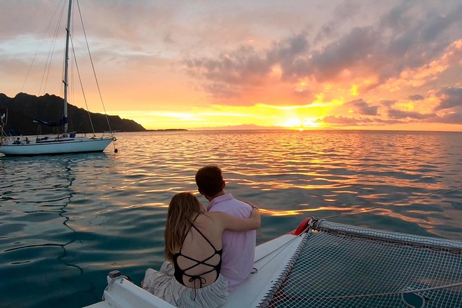 PRIVATE Sunset Cruise : Moorea Sailing on a Catamaran named Taboo - A private sunset on Moorea’s western water