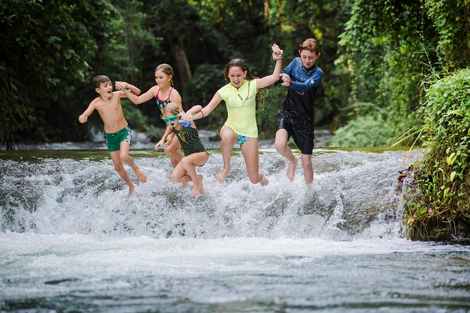 Skip the Line: Swim & Play - Rentapau River & Eden on the River Ticket - A family stop with animals and a playground