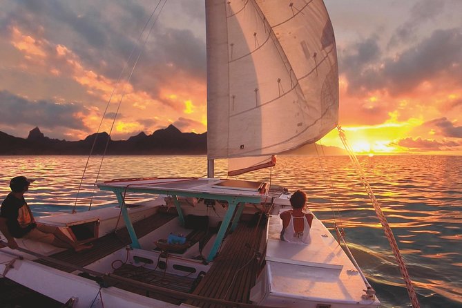Sunset Cruise : Moorea Sailing on a Catamaran named Taboo - Cook’s Bay, where Moorea opens wide