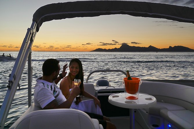 Toa Boat Bora Bora Private Sunset On Majestic Pontoon Boat - What the 3:00 pm start gives you
