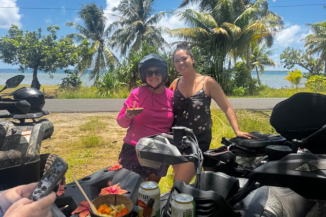 Trip to the heart of Tahaa Safari Mountains in Quad / ATV - Patio’s fruit and frozen coconut finish
