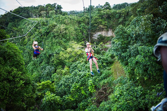 Vanuatu Jungle Zipline - Self Drive Option - Getting fitted for six lines