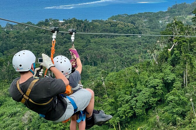 Vanuatu Jungle Zipline, Swing and Skybridge Combo with Transfer - Starting with the six-line zipline