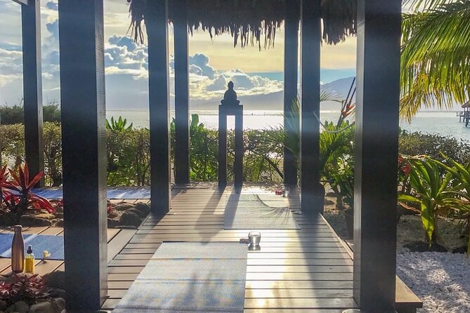 Yoga at sunrise at Sofitel Moorea, overlooking Tahiti - Cindy’s teaching style and personal attention