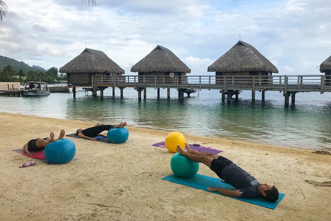 Yoga on the paradise beach of Manava Moorea - What the 90-minute practice may feel like